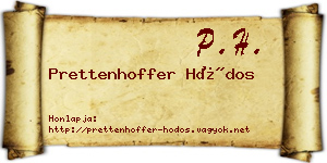 Prettenhoffer Hódos névjegykártya